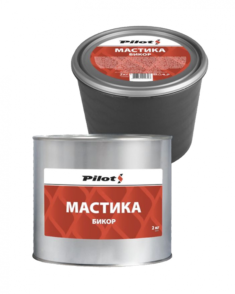 PILOTS Мастика БИКОР 2кг ведро  1/4шт #1